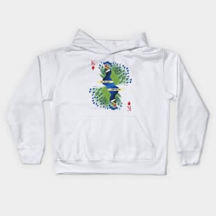 Peacock King of Diamonds Kids Hoodie